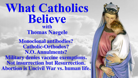 Monoclonal antibodies? Catholic-Orthodox? N.O. Annulments? Military denies vaccine exemptions. Not insurrection but Resurrection. Abortion is Uncivil War vs. human life