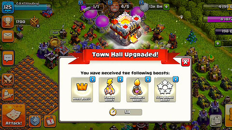 Town Hall Level 11 and Eagle Artillery level 2? COC