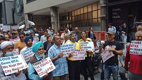 The Exemption from Congestion Pricing Rally Outside @GovKathyHochul Office 6/21/23 hosted by @NYTWA.