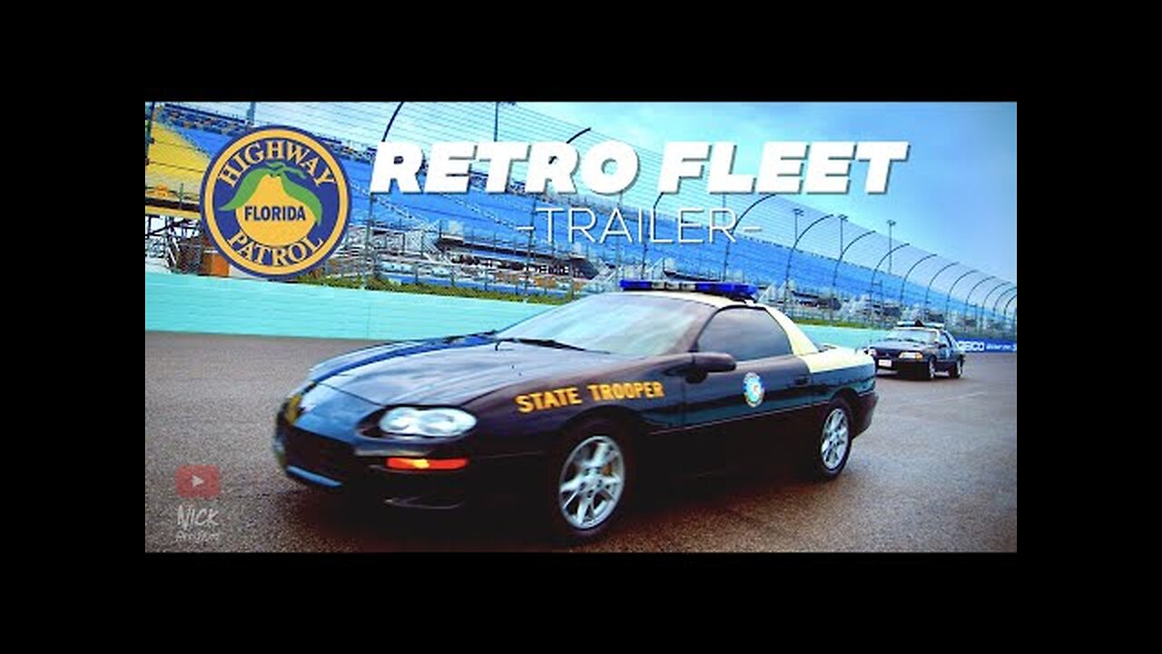 POLICE CARS (Florida Highway Patrol RETRO FLEET) TRAILER