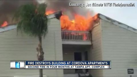 Firefighters battle blaze for a second time at the same apartment community