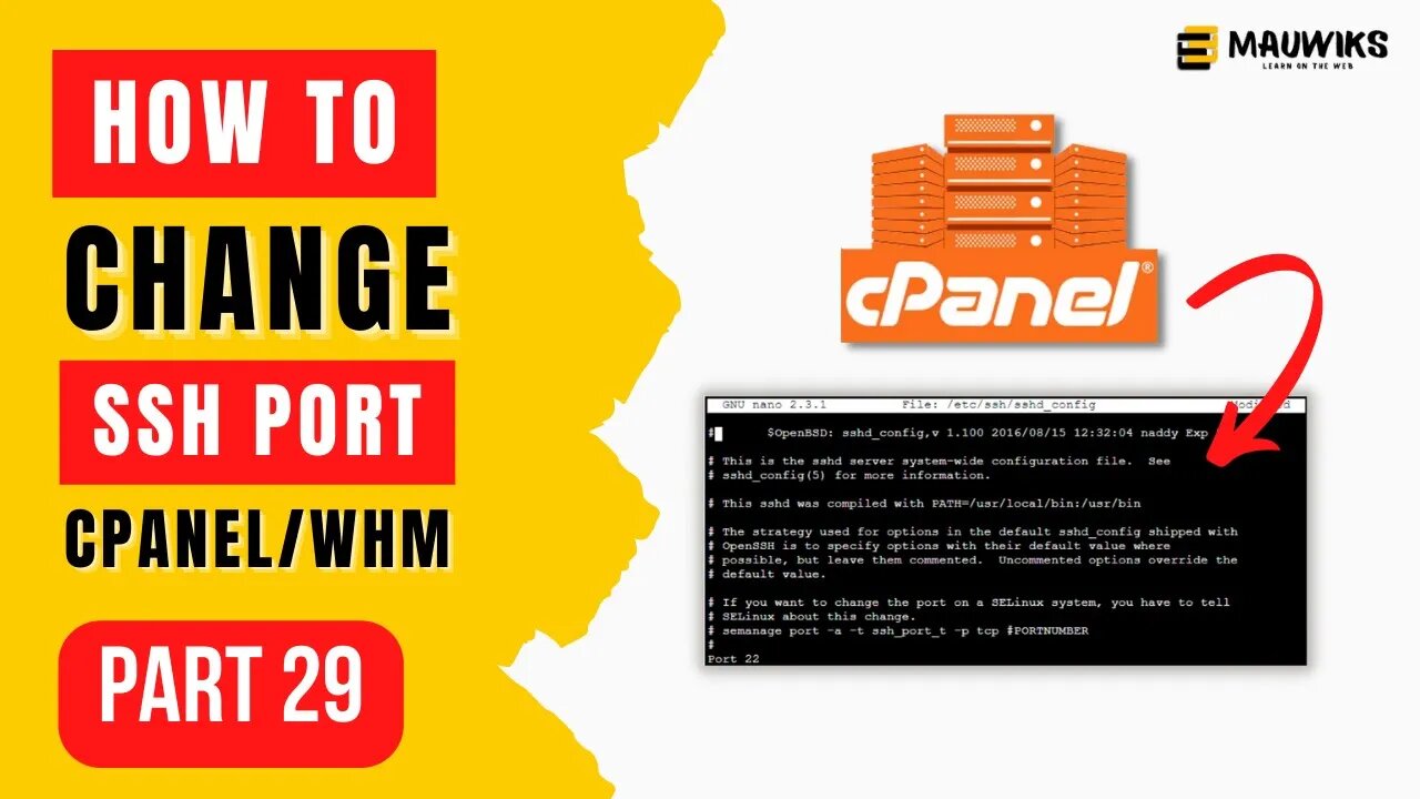 Change SSH Port In cPanel/WHM and Why - Make Money Online Course Part 29