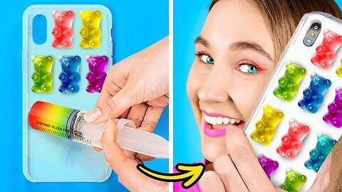 Amazing Creative Hacks For Popular Students | How to Make Squishy Phone Cases by 123 GO!