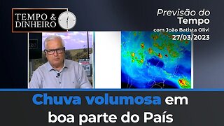 Previsão do tempo indica chuva volumosa em boa parte do País.