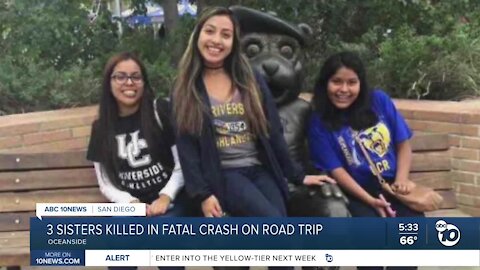 Three Oceanside sisters killed in road-trip car crash in Idaho