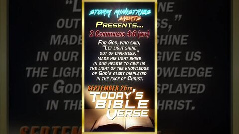 9.25.2022 | STORM MINISTRIES | Daily Bible Verse | 2 Corinthians 4:6 (NIV) | #shorts