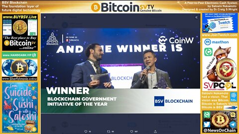 SirToshi's News: BSV Winner of Blockchain Gov Initiative of the Year!!!