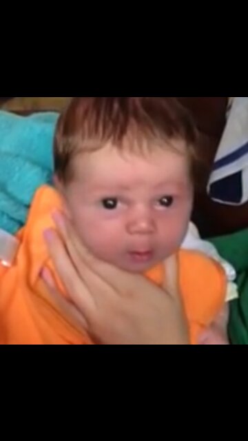 Baby loses sneeze, gets annoyed 😂 wait for it!