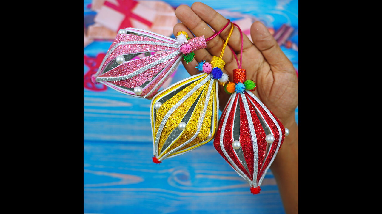 Beautiful Christmas Ornaments Making At Home🎄Handmade Christmas Tree Ornaments