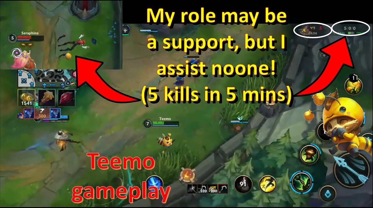 Sorry, I was a support right? # LOL - Teemo Gameplay - SHORTS