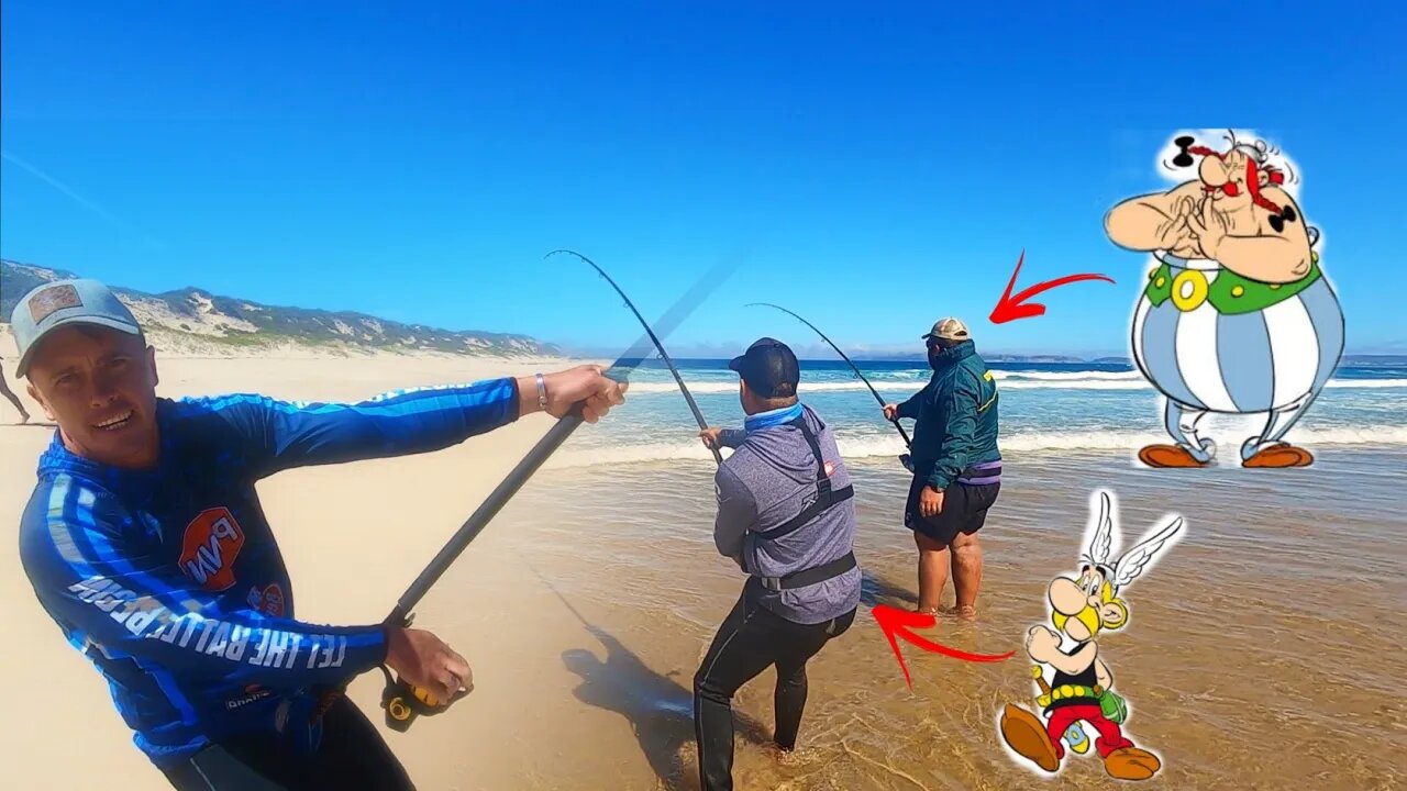 It was CHAOS! TRIPLE UP AND ONLY ONE GUY WITH HIS OWN ROD! OBELIX AND ASTRIX'S DAY OUT FISHING!