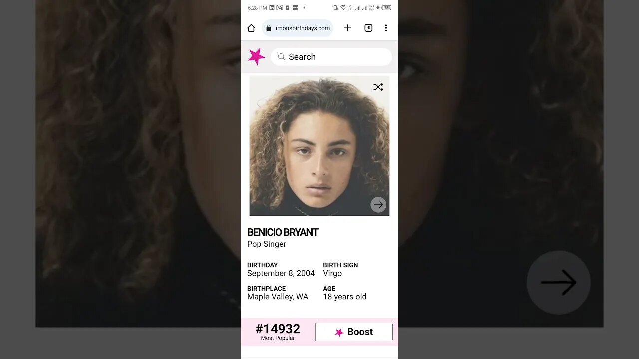 HAPPY 18 BIRTHDAY BENICIO BRYANT Pop Singer