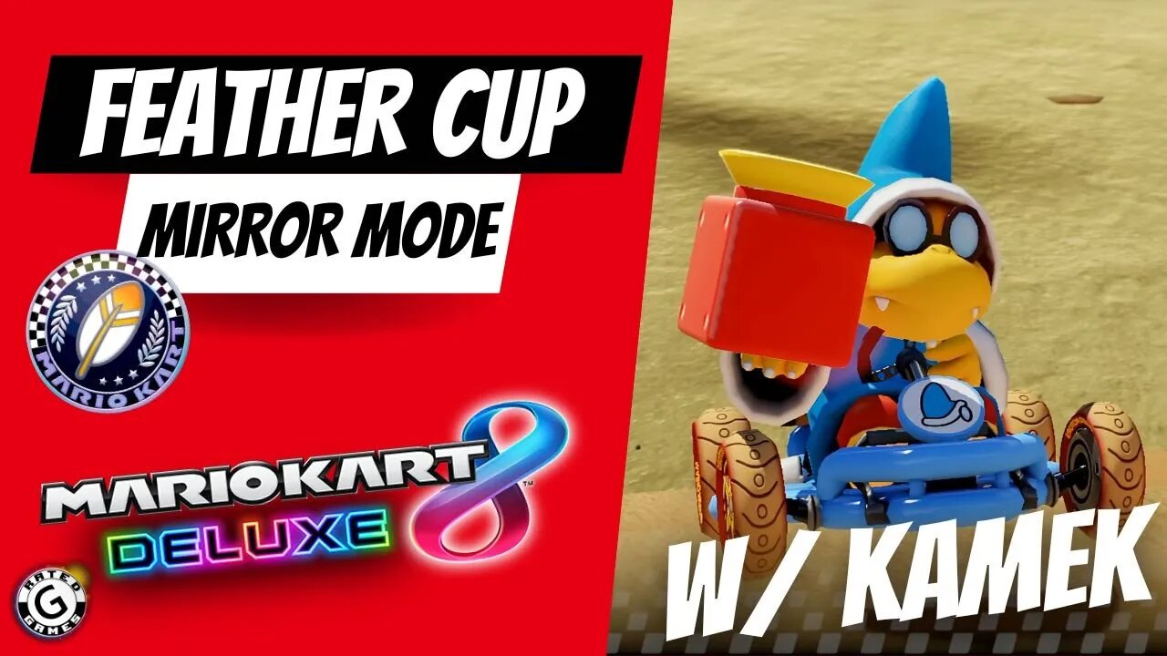 Feather Cup Mirror Mode with Kamek - Mario Kart 8 Deluxe Booster Course Wave 5