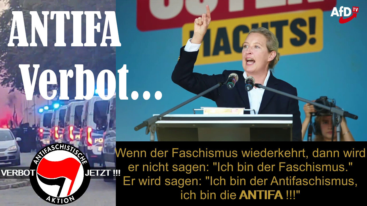 ANTIFA Verbot JETZT! Alice Weidel am 31.08.2024 in Erfurt.