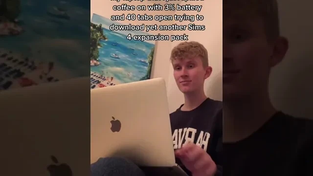 My Laptop That I Just Spilled Coffee On With 3% Battery 📸 Jamesphilip97 #Shorts