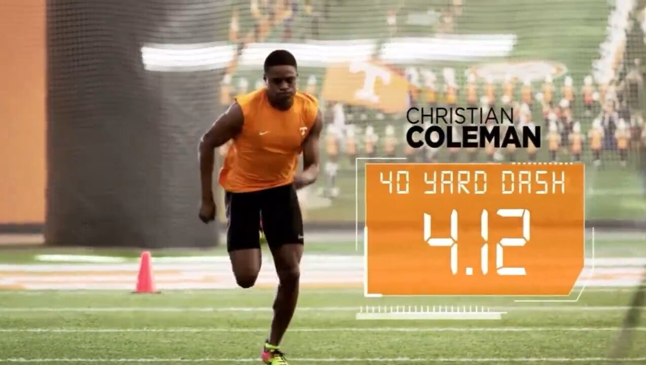 WORLD RECORD 40 Yard Dash, Cristian Colman, 4.12s!