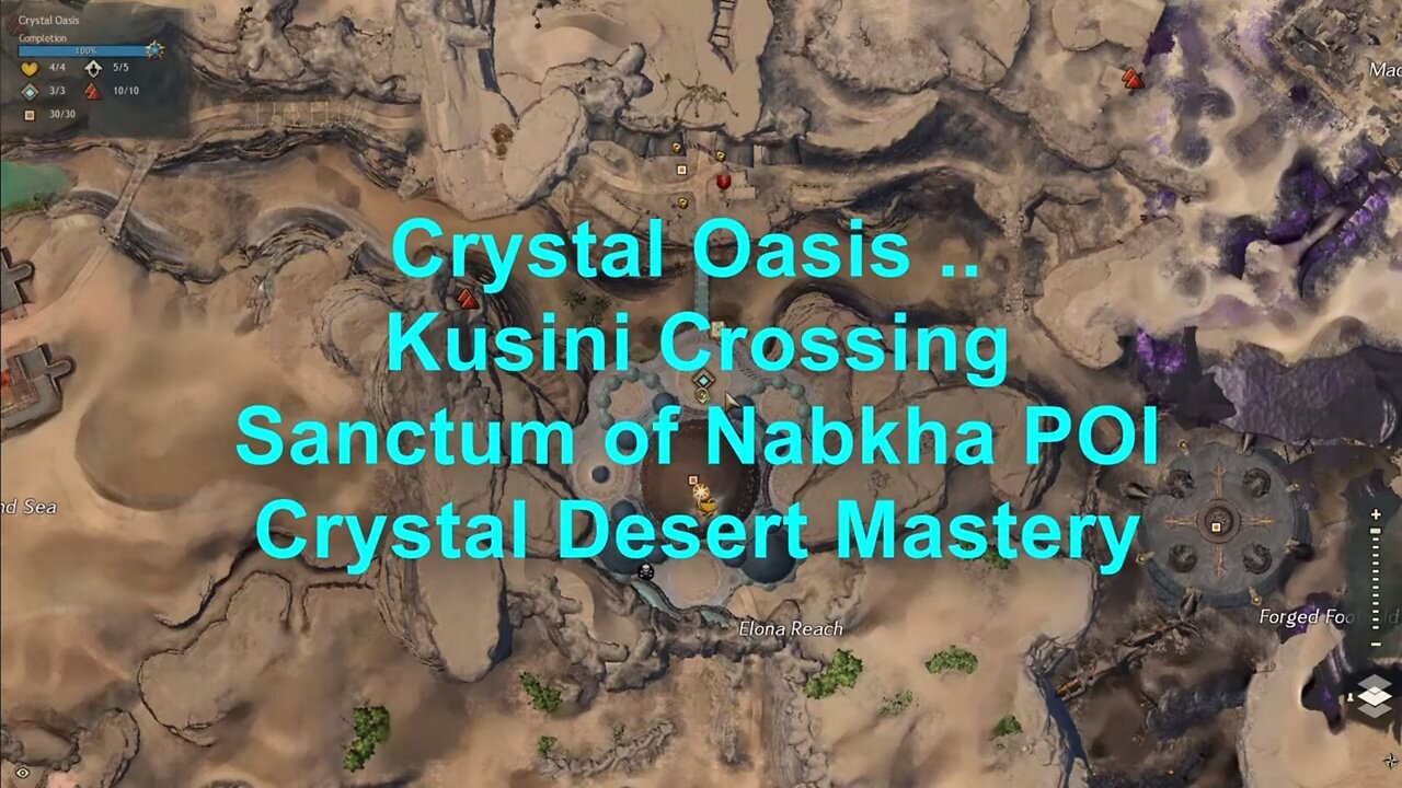 Guild Wars 2 Path of Fire.Crystal Oasis.Kusini Crossing Mastery & POI