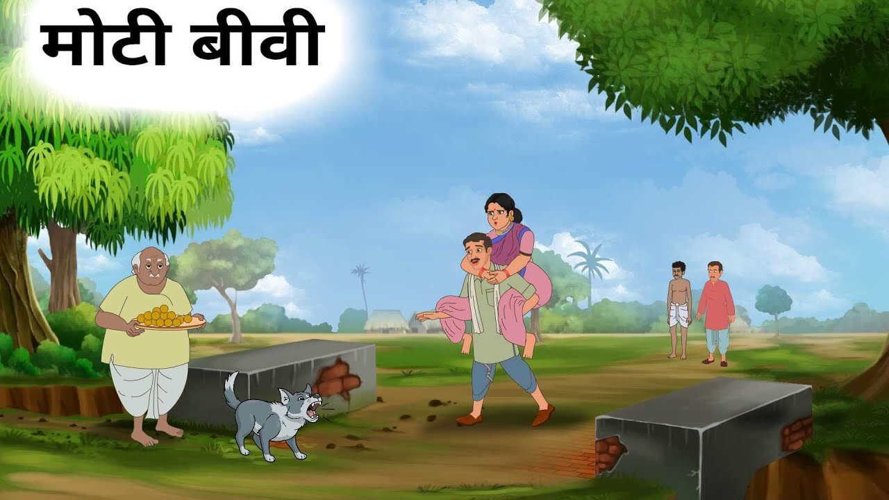 मोटी बीवी | Moti Biwi | Hindi Kahaniya | Moral Stories | cartoon story | Hindi Kahani | Mishutoons |