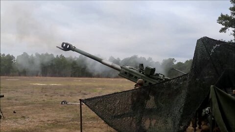 Marines Conduct Live-Fire Artillery Training - Rolling Thunder 22-2