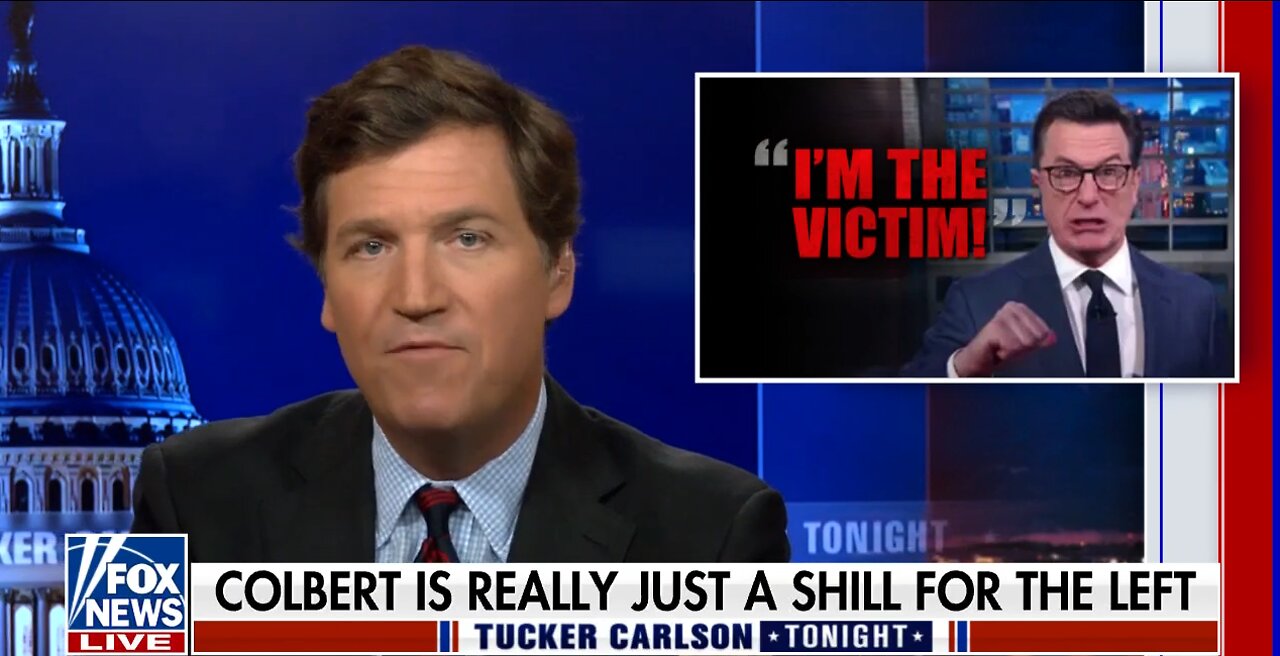 Tucker Carlson: Stephen Colbert sounds like a Biden flack