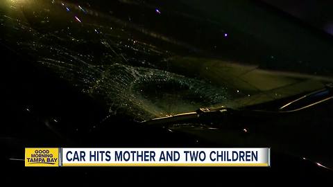 Mother, kids hit by car not from Tampa area