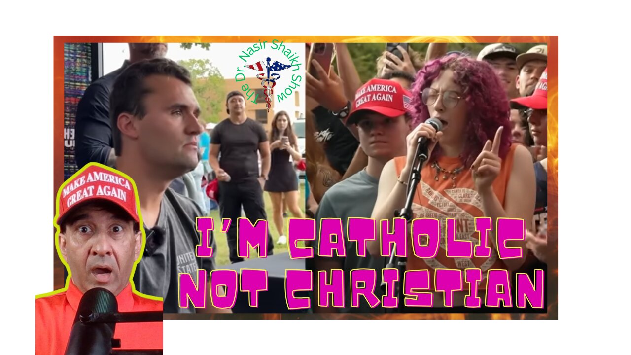 I'm Catholic, NOT Christian" - Student Challenges Charlie Kirk on Evangelizing