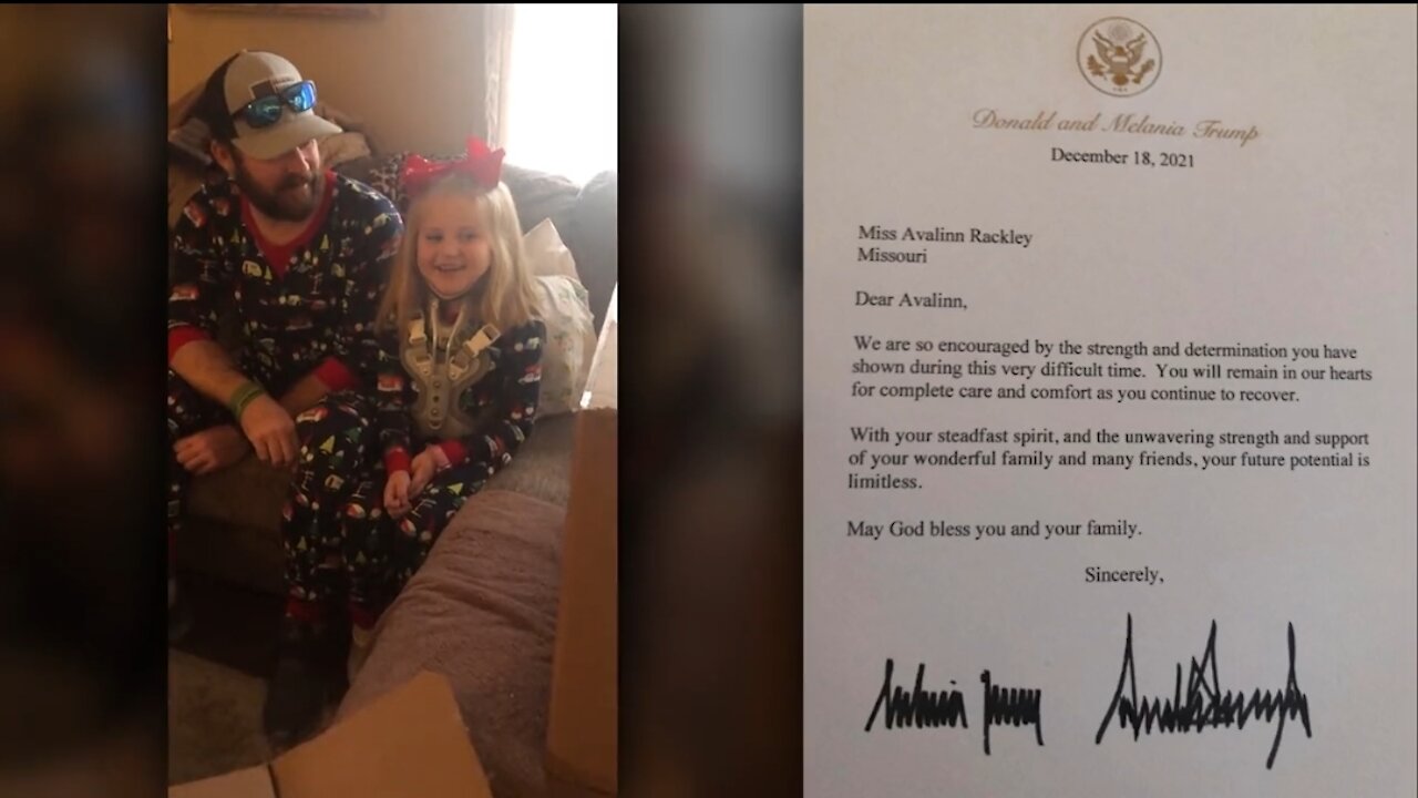 Little Girl Who Lost Her Sister In The Deadly Tornado Reacts To Trump's Gift