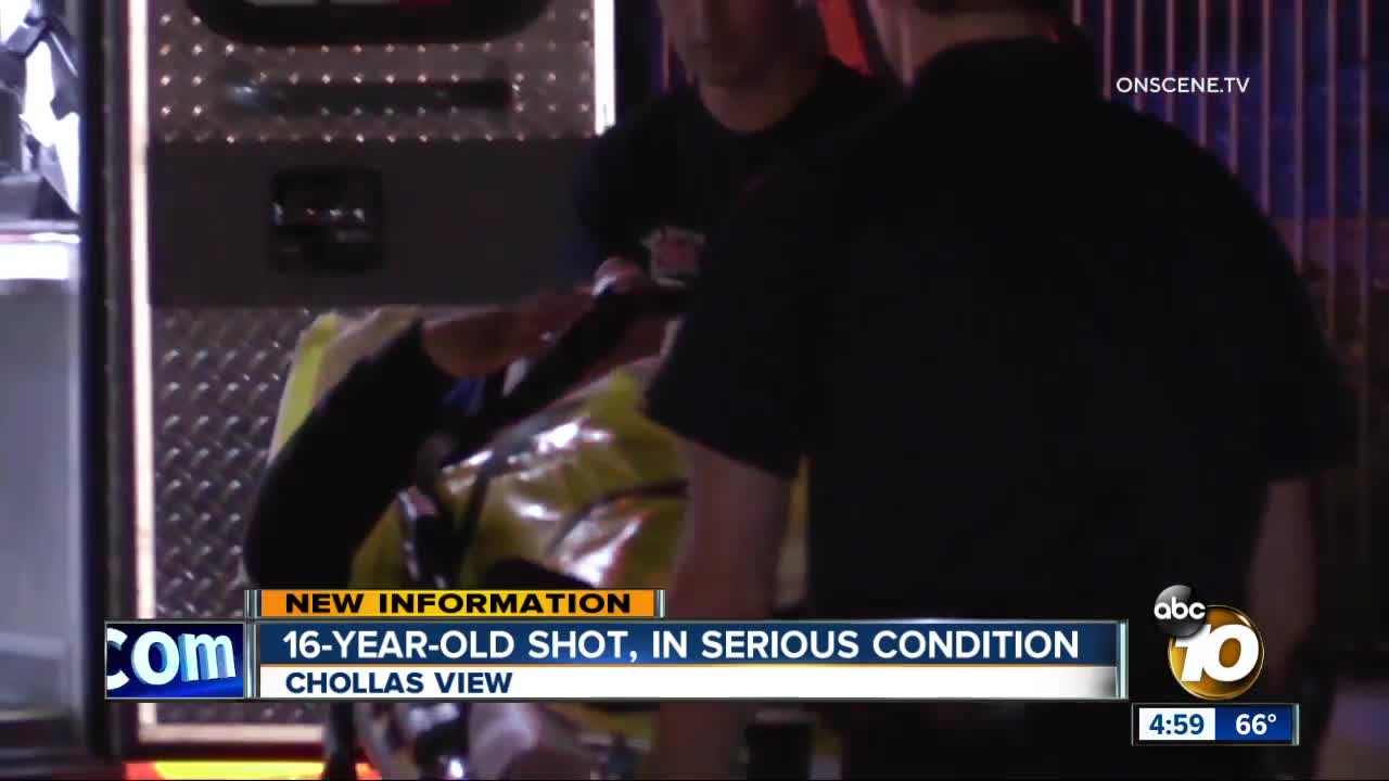 16-year-old shot, in serious condition