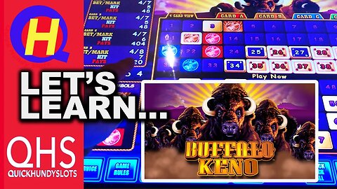 Let's Learn How to Play BUFFALO KENO! Nice Wins! #KENONATION