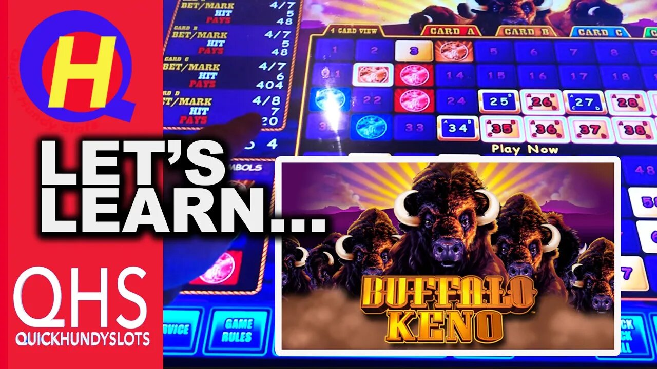 Let's Learn How to Play BUFFALO KENO! Nice Wins! #KENONATION