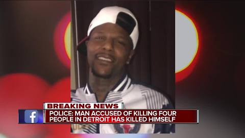 Man wanted in quadruple murder at Detroit gas station dies after shooting himself