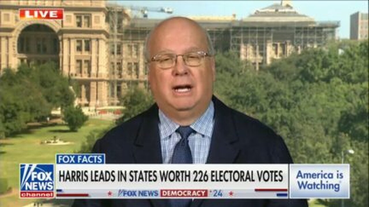 Karl Rove Calls the Election ‘Coin Toss,’ But Warns Kamala Harris Is ‘Flatlining’ While Trump Rises