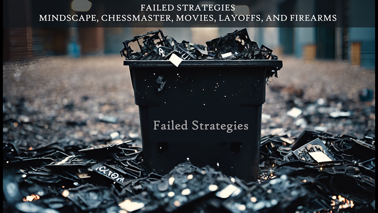 E215 Mindscape Failed Strategies, Chessmaster, Movies, Layoffs, and Firearms