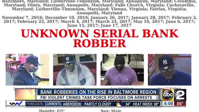 Baltimore region ranks among the highest in country for bank robberies