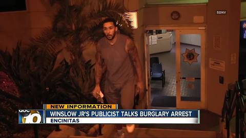 Publicist explains Kellen Winslow Jr.'s Encinitas break-in arrest