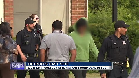 18-day-old baby found dead in bathtub at Detroit home