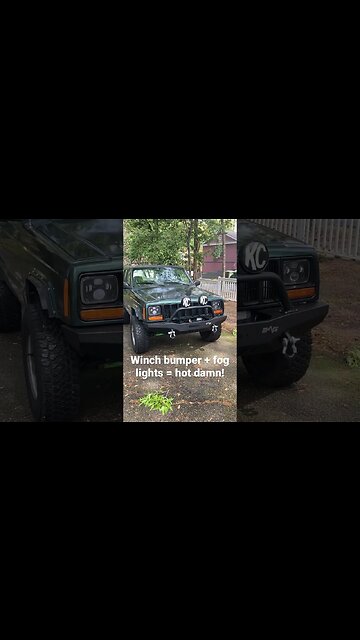 KC highlights? ✅#winch bumper? ✅ How it’s done in videos coming soon. #diy #howto #jeep #offroad #xj