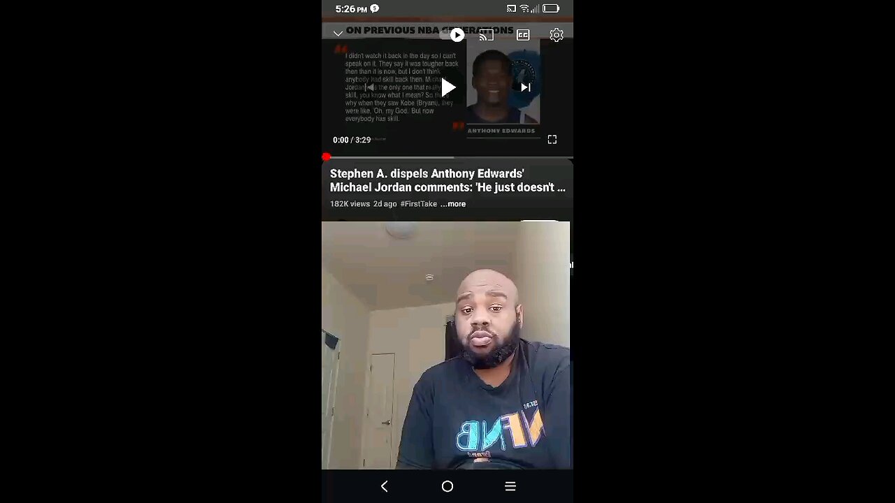 Anthony Edwards Said Michael Jordan was only skill player in the early 90s
