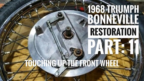 1968 Triumph Bonneville restoration part 11, Touching up the front wheel