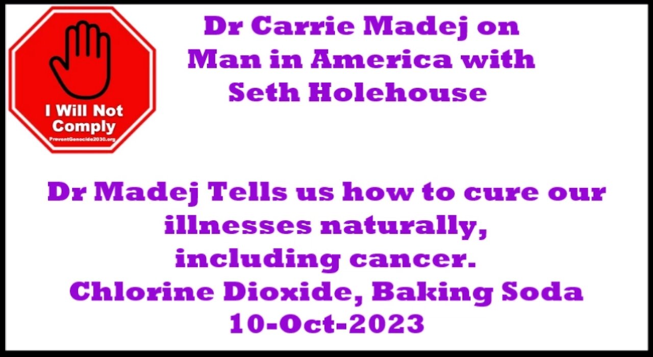 DR CARRIE MADEJ with Man in America 07-Oct-2023