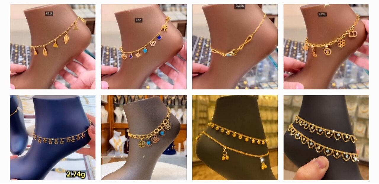 gold anklet designs with weight and price latest collection for girls