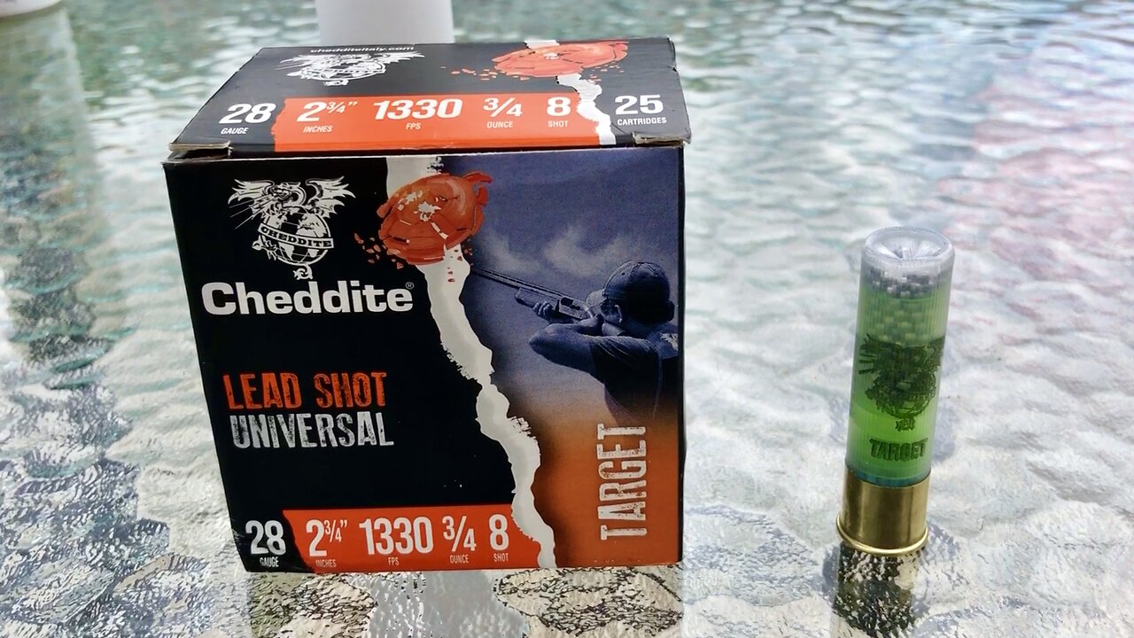 Cheddite 28 Gauge 3/4 Ounce 8 Shot Target Load - Breakdown