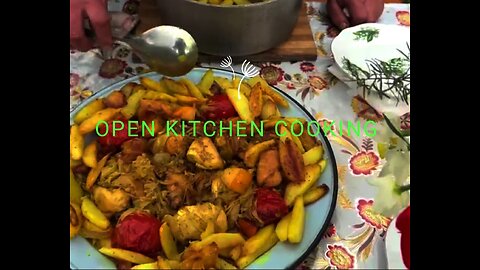 Open kitchen cooking | Delicious food and beautiful weather | Mountain kitchen cooking