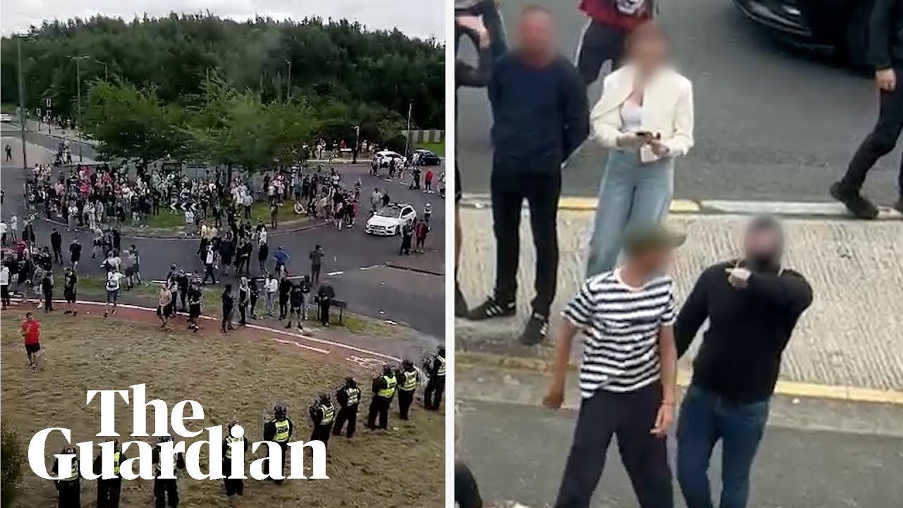 Asylum seekers film rioters making threatening gestures as they surround Rotherham hotel | NE