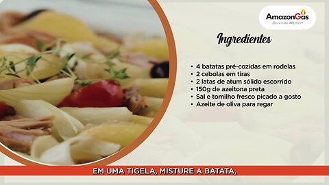 Receita AmazonGás - Atum com batata ao forno