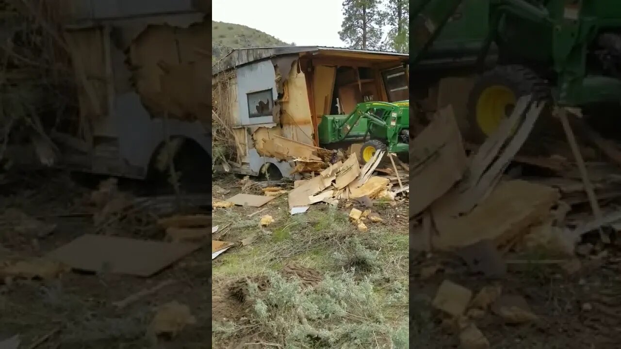 #cleanup #homesteading #homestead #farmlife #johndeere #oldtrailer #junkremoval #springcleaning