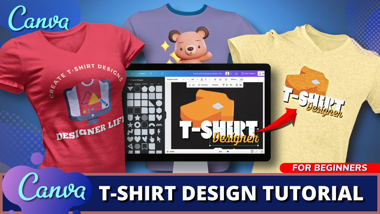 Canva T-Shirt Design Tutorial For Beginners 2022