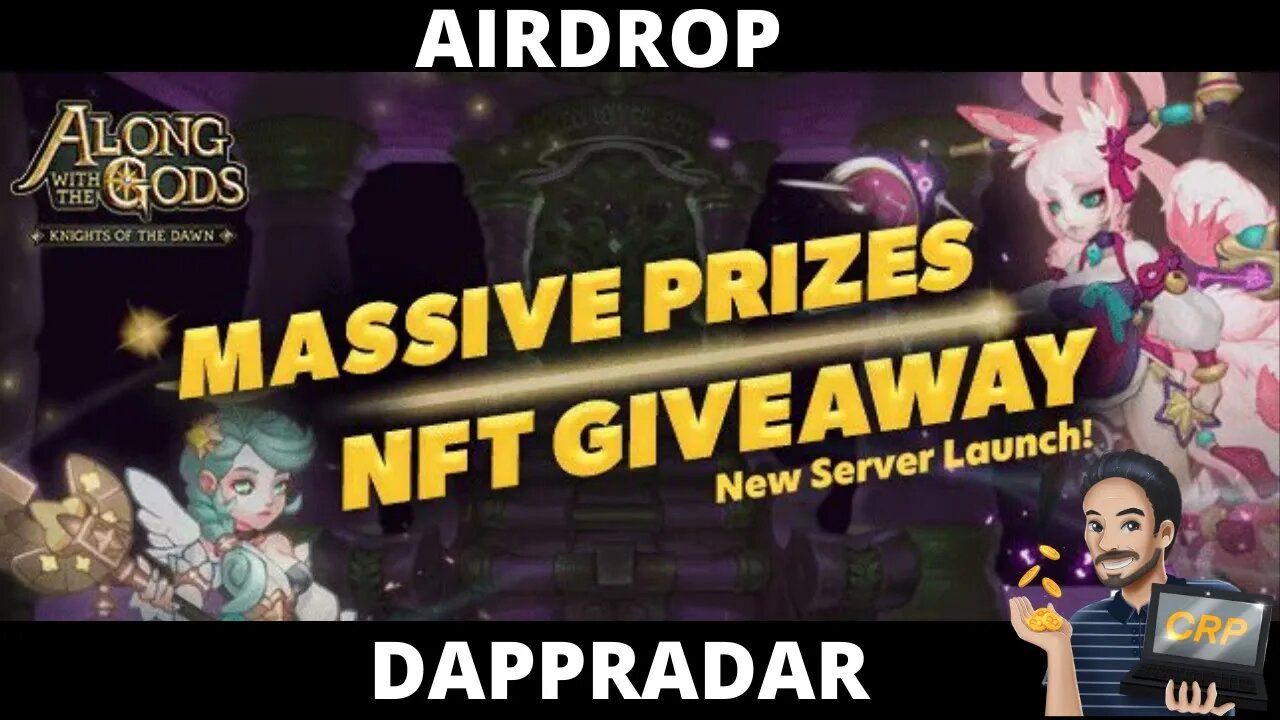 Airdrop da Along With The Gods na Dappradar: 1 GOD NFT para cada um dos 1000 ganhadores