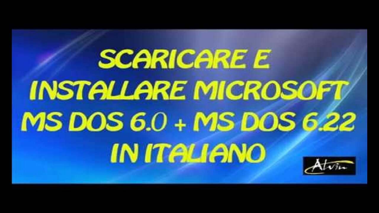 Scaricare e Installare Microsoft MS DOS 6.0 + MS DOS 6.22 Italiano