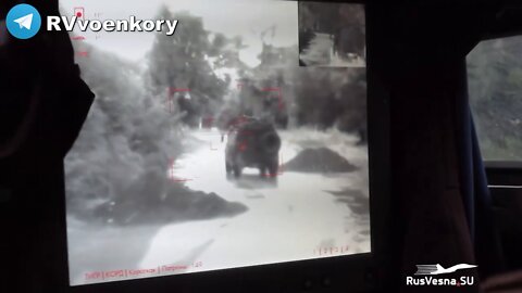 Operation of Arbalet-DM remote-controlled weapon station installed on a Tigr armored vehicle